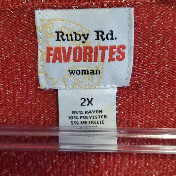 Never worn Red & gold holiday one piece sweater - Picture 3 of 4